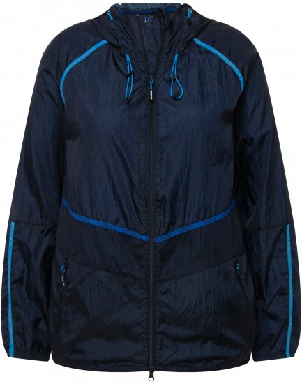 Ulla Popken Water Repellent Jacket Navy - Geci - 