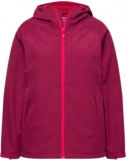 Ulla Popken Softshell Contrast Color Jacket Magenta - Geci - 