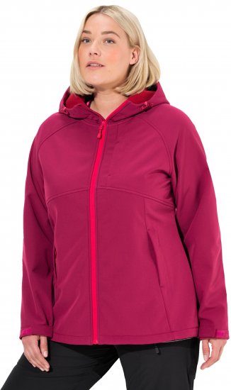 Ulla Popken Softshell Contrast Color Jacket Magenta - Geci - 