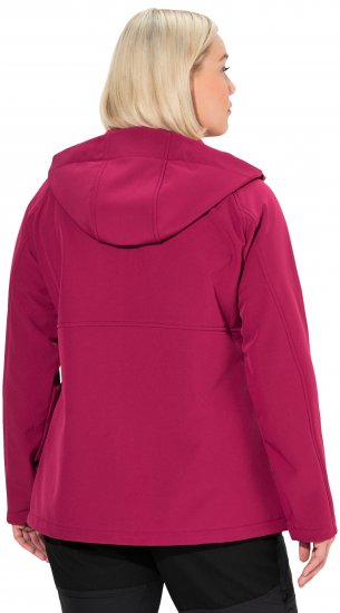 Ulla Popken Softshell Contrast Color Jacket Magenta - Geci - 