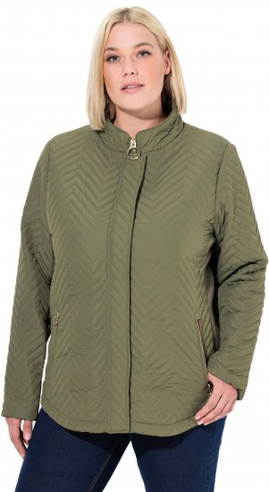 Ulla Popken Zigzag Quilted Jacket Loden Green - Geci - 