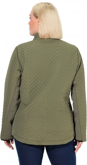 Ulla Popken Zigzag Quilted Jacket Loden Green - Geci - 