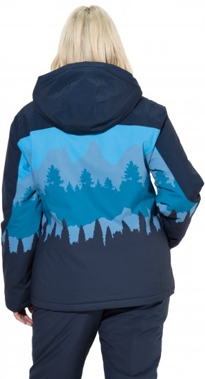 Ulla Popken Landscape Print Triple Function Performance Jacket Navy - Geci - 