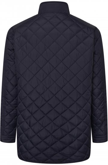 Kam Jeans KV139 Heritage Quilted Parka Jacket Navy - Geci - Geci Bărbați Mărimi Mari