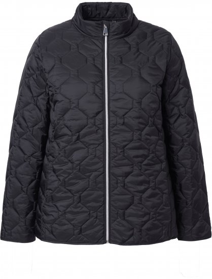 Ulla Popken HYPRAR Lightweight Quilted Water-Repellent Jacket Black - Geci - 