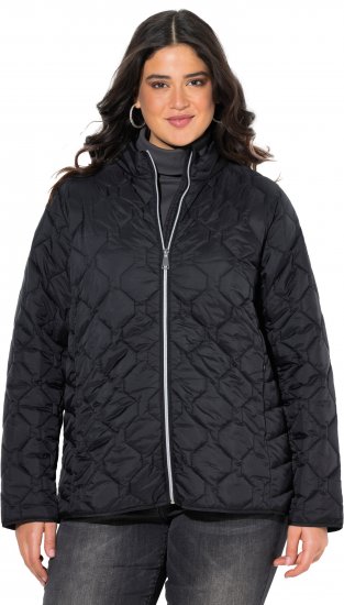 Ulla Popken HYPRAR Lightweight Quilted Water-Repellent Jacket Black - Geci - 