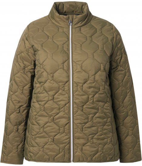 Ulla Popken HYPRAR Lightweight Quilted Water-Repellent Jacket Olive - Geci - 