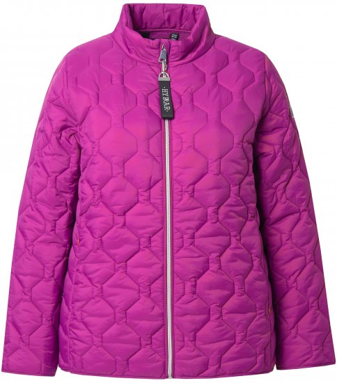 Ulla Popken HYPRAR Lightweight Quilted Water-Repellent Jacket Berry - Geci - 