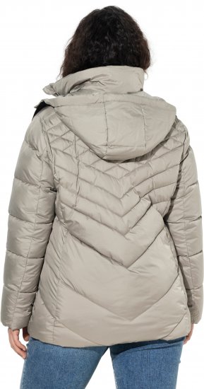 Ulla Popken HYPRAR Water-Repellent Quilted Jacket Medium Grey - Geci - 
