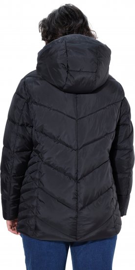 Ulla Popken HYPRAR Reflective Detail Quilted Jacket Black - Geci - 