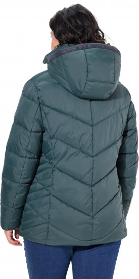 Ulla Popken HYPRAR Reflective Detail Quilted Jacket Dark Green - Geci - 