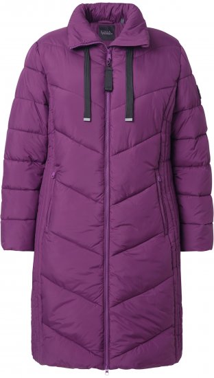 Ulla Popken HYPRAR Longline Water Repellent Jacket Plum - Geci - 