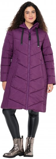 Ulla Popken HYPRAR Longline Water Repellent Jacket Plum - Geci - 