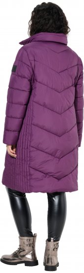Ulla Popken HYPRAR Longline Water Repellent Jacket Plum - Geci - 