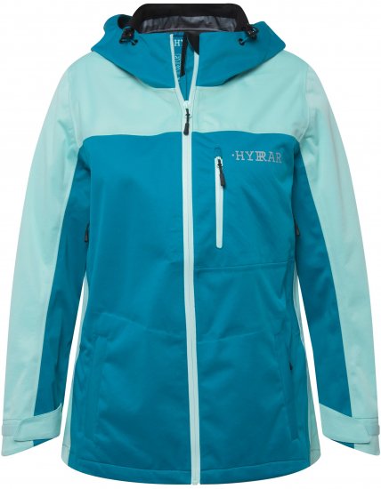 Ulla Popken HYPRAR Lightweight Triple Function Jacket Turquoise - Geci - 