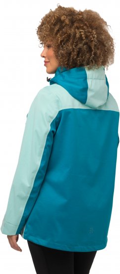 Ulla Popken HYPRAR Lightweight Triple Function Jacket Turquoise - Geci - 