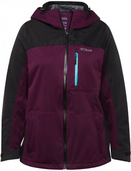 Ulla Popken HYPRAR Lightweight Triple Function Jacket Dark Berry - Geci - 