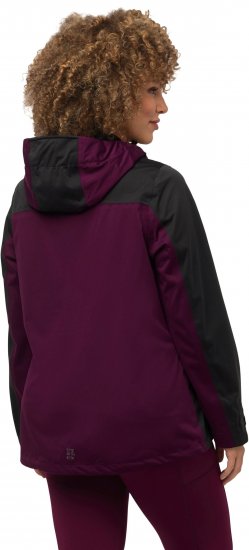 Ulla Popken HYPRAR Lightweight Triple Function Jacket Dark Berry - Geci - 