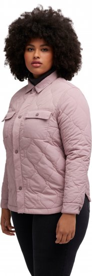 Ulla Popken Wavy Quilted Fully Lined Lightweight Jacket Old Pink - Geci - 