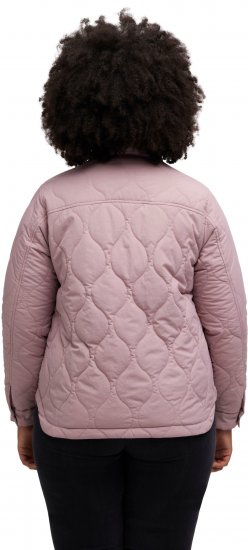 Ulla Popken Wavy Quilted Fully Lined Lightweight Jacket Old Pink - Geci - 