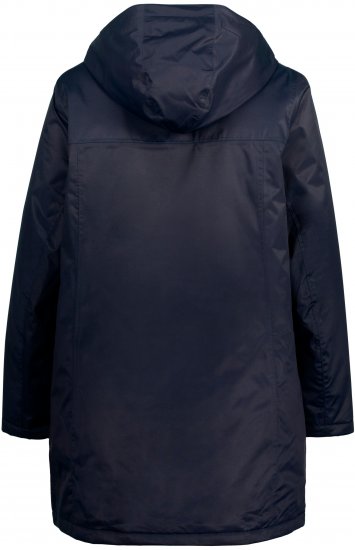 Ulla Popken HYPRAR Triple Function Contrast Trim Quilted Lining Jacket Navy - Geci - 