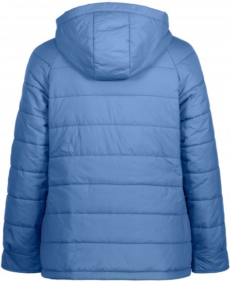 Ulla Popken Reversible Butterfly Print Fully Lined Quilted Jacket Blue Denim - Geci - 
