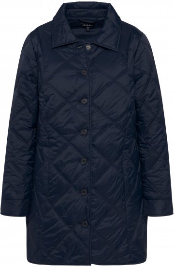 Ulla Popken Quilted Jacket Navy - Geci - 