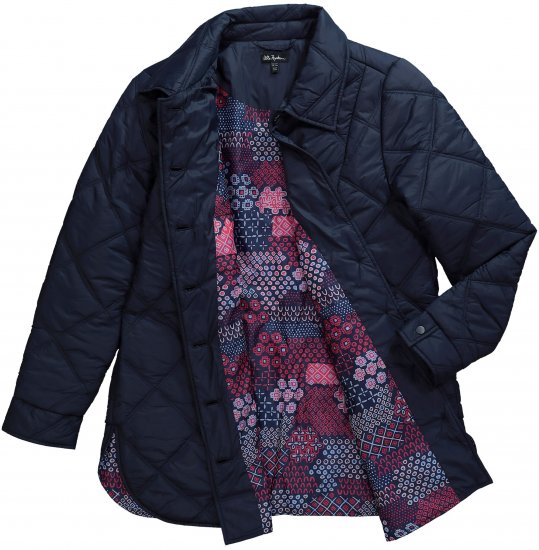 Ulla Popken Quilted Jacket Navy - Geci - 