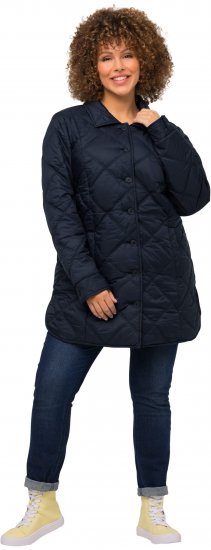 Ulla Popken Quilted Jacket Navy - Geci - 