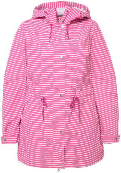 Ulla Popken HYPRAR Striped Triple Function Jacket Fuchsia Pink - Geci - 