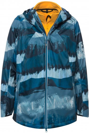 Ulla Popken HYPRAR 2-in-1 Waterproof Fitness Jacket Ink Blue - Geci - 