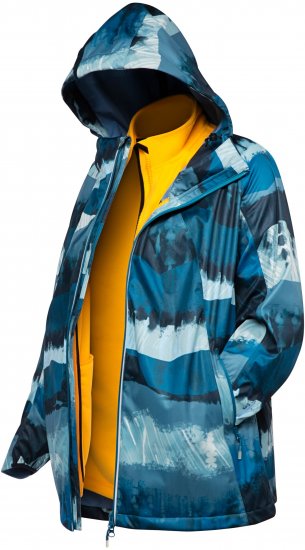 Ulla Popken HYPRAR 2-in-1 Waterproof Fitness Jacket Ink Blue - Geci - 