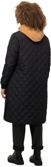 Ulla Popken 2-in-1 Quilted Fleece Lined Coat Black - Geci - 
