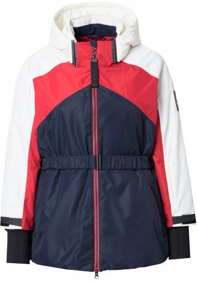 Ulla Popken Performance Peplum Ski Jacket Navy - Geci - 