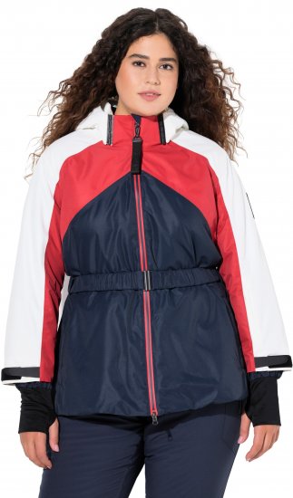 Ulla Popken Performance Peplum Ski Jacket Navy - Geci - 