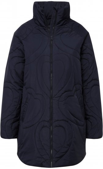 Ulla Popken HYPRAR Heart Quilted Jacket Navy - Geci - 