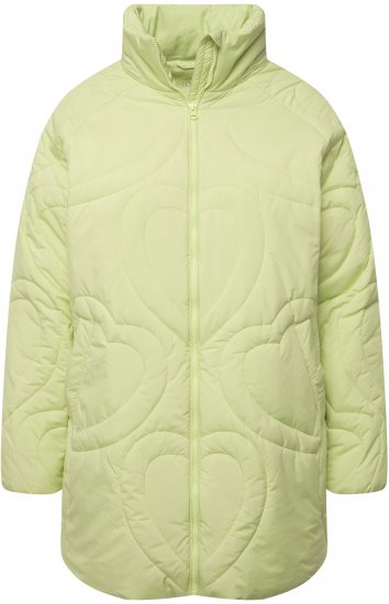 Ulla Popken HYPRAR Heart Quilted Jacket Light Sage - Geci - 