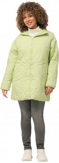 Ulla Popken HYPRAR Heart Quilted Jacket Light Sage - Geci - 