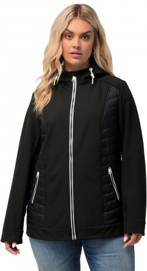 Ulla Popken Hyprar Quilt Mix Jacket Black - Geci - 