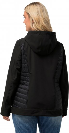 Ulla Popken Hyprar Quilt Mix Jacket Black - Geci - 