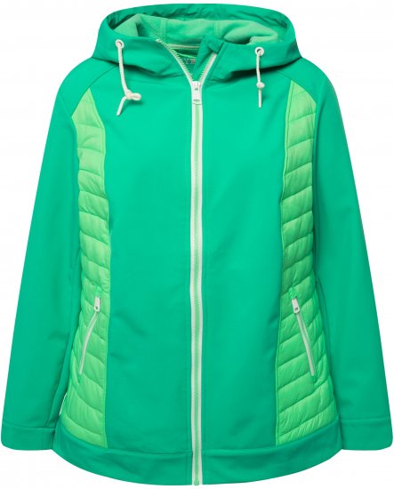 Ulla Popken Hyprar Quilt Mix Jacket Green Spring - Geci - 