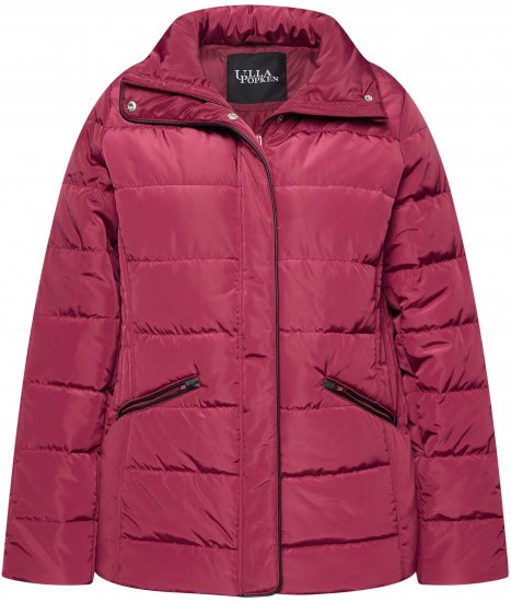 Ulla Popken Quilted Puffer Coat Carmine Red - Geci - 