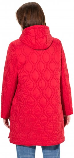 Ulla Popken HYPRAR Quilted Water-Repellent Jacket Red Salsa - Geci - 