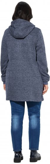 Ulla Popken Knit Fleece-Lined Jacket Navy - Geci - 