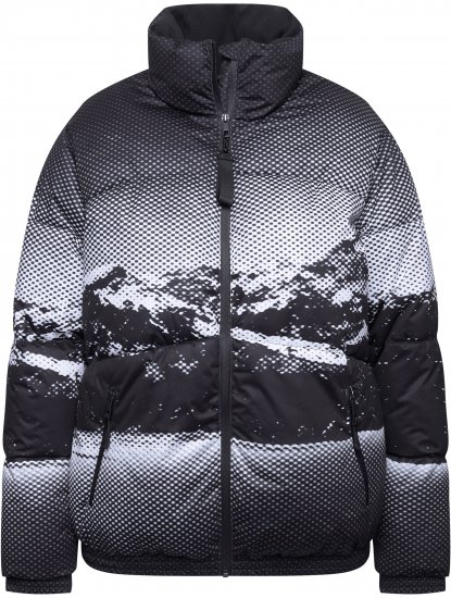 Ulla Popken HYPRAR Mountain Scene Performance Puffer Jacket Black - Geci - 