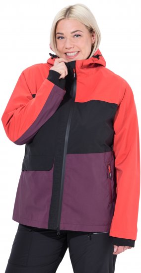 Ulla Popken HYPRAR Triple Function Jacket Dark Cherry - Geci - 