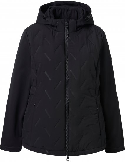 Ulla Popken Triple Function Laser Quilted Softshell Jacket Black - Geci - 