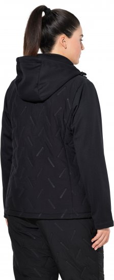 Ulla Popken Triple Function Laser Quilted Softshell Jacket Black - Geci - 
