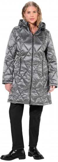 Ulla Popken HYPRAR Diamond Quilted Jacket Silver - Geci - 