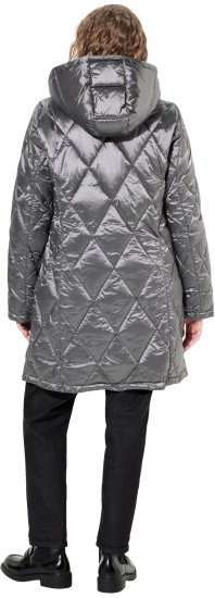 Ulla Popken HYPRAR Diamond Quilted Jacket Silver - Geci - 